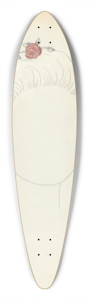 American 20th Century - Hat 39.3 inch art pintail longboard deck
