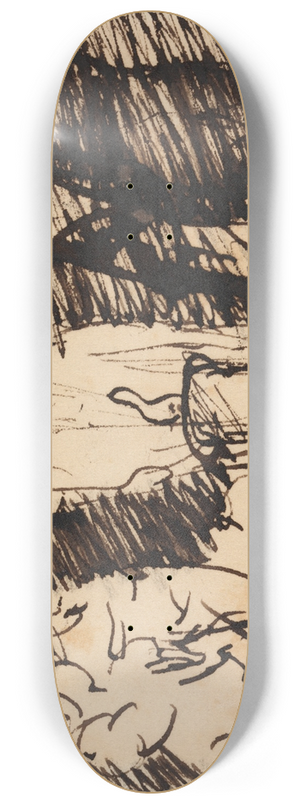 Benjamin Robert Haydon - Study of a Biblical Scene 8.25 inch art skate deck