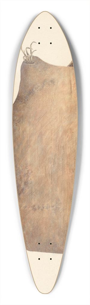American 20th Century - Iron Breast Plate 39.3 inch art pintail longboard deck