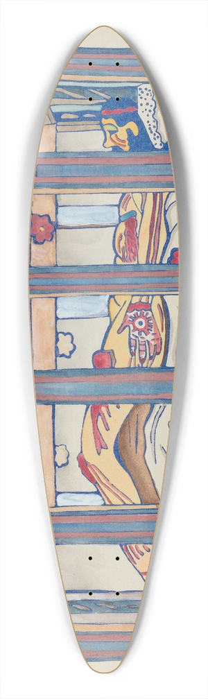 American 20th Century - Plate 4  Christ in Sepulchre  From Portfolio Spanish Colonial Designs of New Mexico 39.3 inch art pintail longboard deck