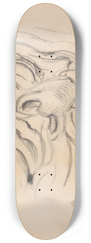 Benjamin Robert Haydon - Study of a Mans Expressive Face 8.25 inch art skate deck