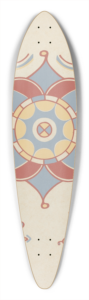 American 20th Century - San Juan Capistrano Mission Ceiling Decoration from the portfolio Decorative Art of Spanish California 39.3 inch art pintail longboard deck