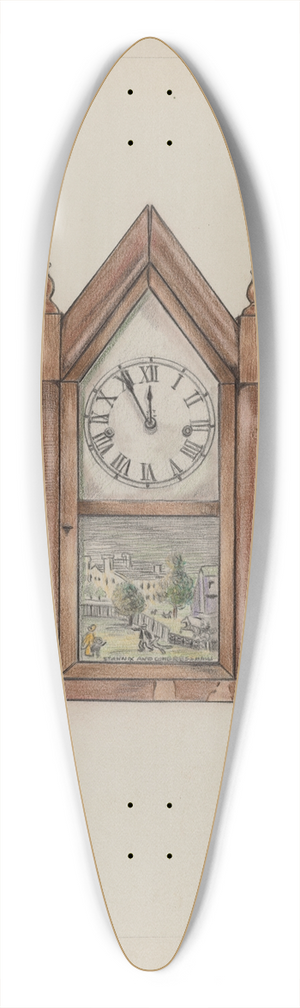 American 20th Century - Shelf Clock 39.3 inch art pintail longboard deck