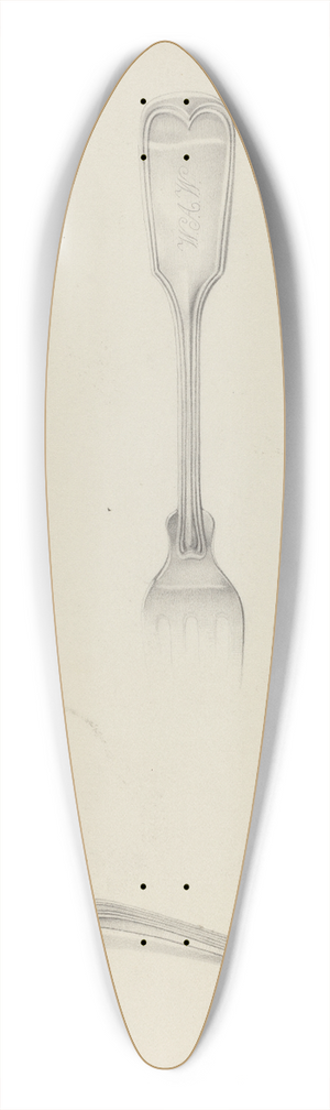 American 20th Century - Silver Fork 39.3 inch art pintail longboard deck