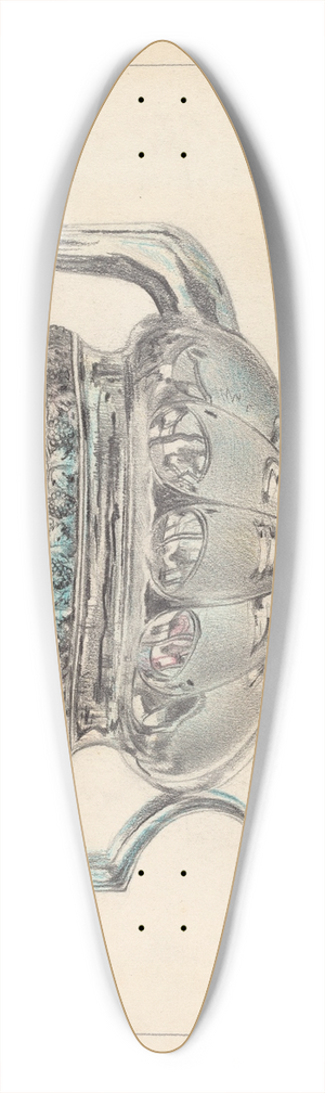 American 20th Century - Teapot 39.3 inch art pintail longboard deck