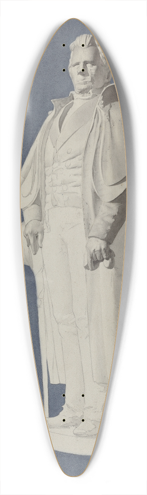 American 20th Century - Technique Demonstration 39.3 inch art pintail longboard deck