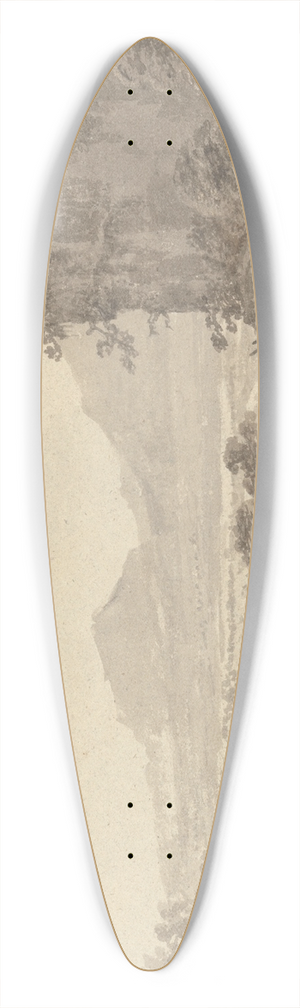 Amos Green - Classical Landscape 39.3 inch art pintail longboard deck