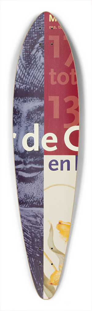 Amsterdam UNA - affiche voor tentoonstelling Peter de Grote en Holland 39.3 inch art pintail longboard deck