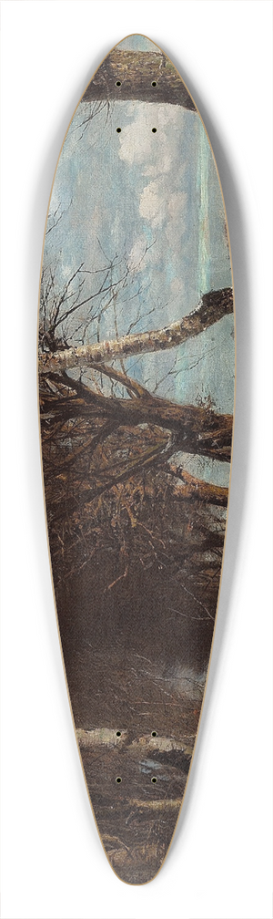 Anders Andersen-Lundby - Vinterlandskab med spadserende personer 39.3 inch art pintail longboard deck