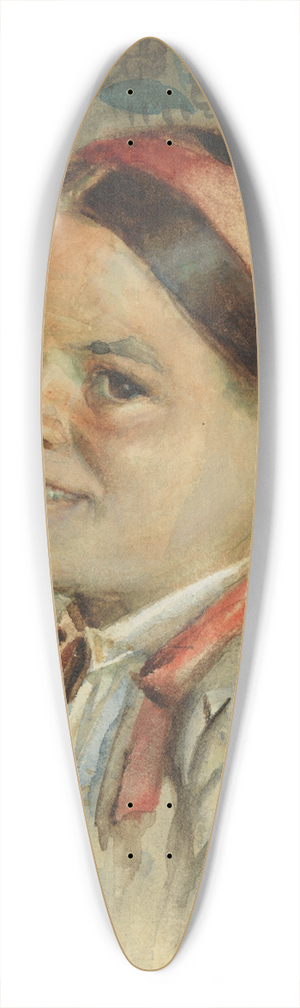 Anders Zorn - Head of a Woman 39.3 inch art pintail longboard deck