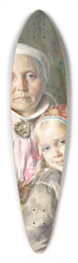 Anders Zorn - Mona and Karin 39.3 inch art pintail longboard deck