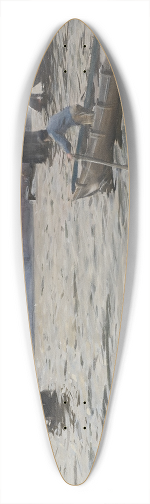 Anders Zorn - The Port of Hamburg 39.3 inch art pintail longboard deck