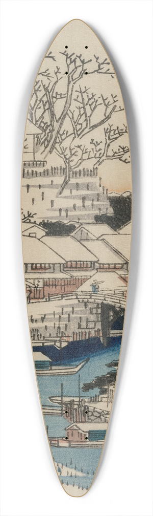 And Hiroshige - Clear Weather after Snow at Matsuchiyama, from the series Famous Places in the Eastern Capital 39.3 inch art pintail longboard deck