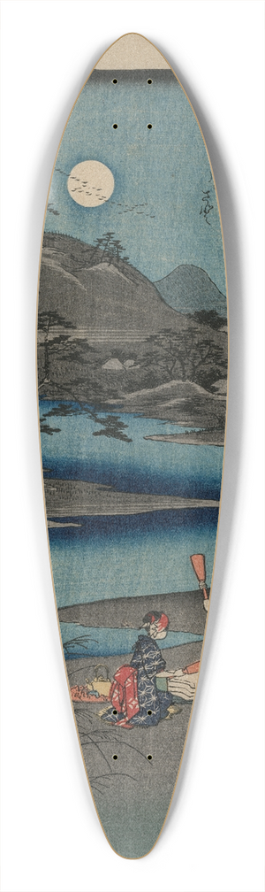 And Hiroshige - Cloth Fulling Jewel River in Settsu, from the series Six Jewel Rivers of the Various Provinces 39.3 inch art pintail longboard deck