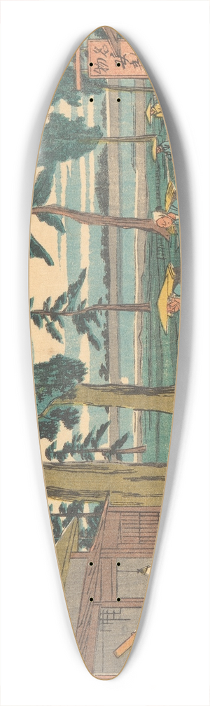 And Hiroshige - Fuchu 39.3 inch art pintail longboard deck