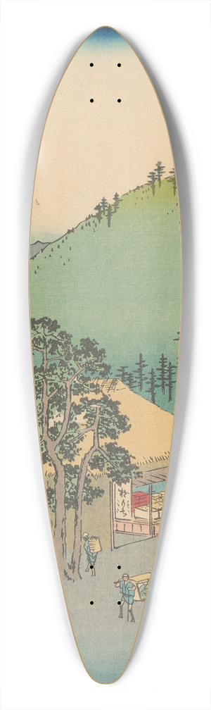 And Hiroshige - Futagawa 39.3 inch art pintail longboard deck