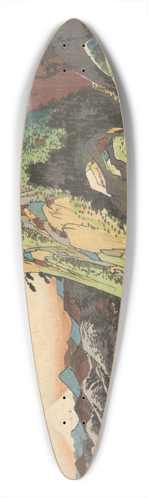 And Hiroshige - Hakone; The Lake (Kosui) 39.3 inch art pintail longboard deck