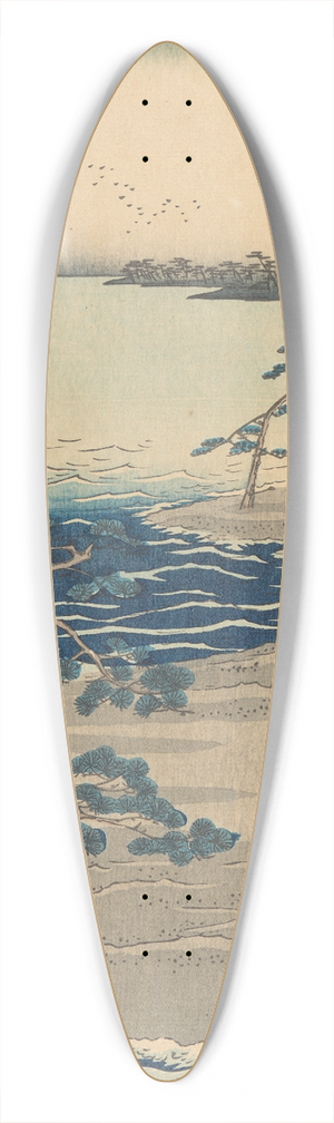 And Hiroshige - Hamamatsu 39.3 inch art pintail longboard deck