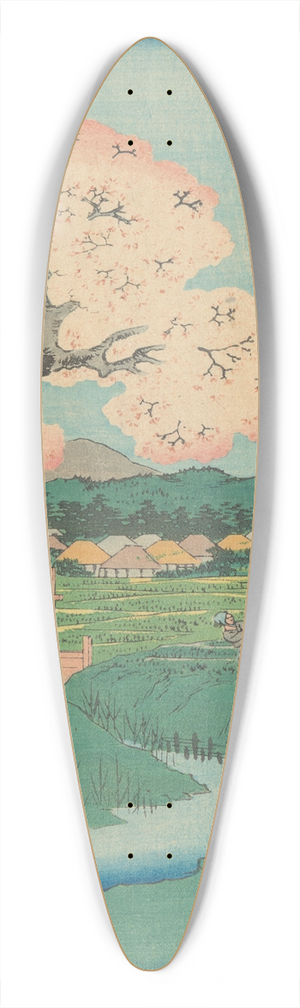 And Hiroshige - Ishiyakushi 39.3 inch art pintail longboard deck