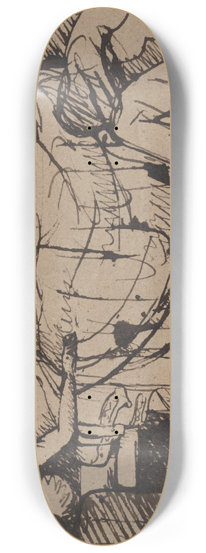 Benjamin Robert Haydon - The Murder of Duncan  Macbeth Stabbing Duncan 8.25 inch art skate deck