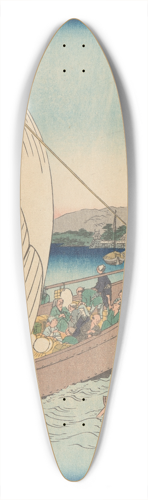And Hiroshige - Kuwana 39.3 inch art pintail longboard deck