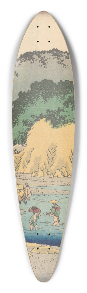 And Hiroshige - Okitsu 39.3 inch art pintail longboard deck