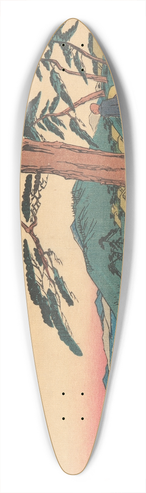 And Hiroshige - Okitsu 39.3 inch art pintail longboard deck