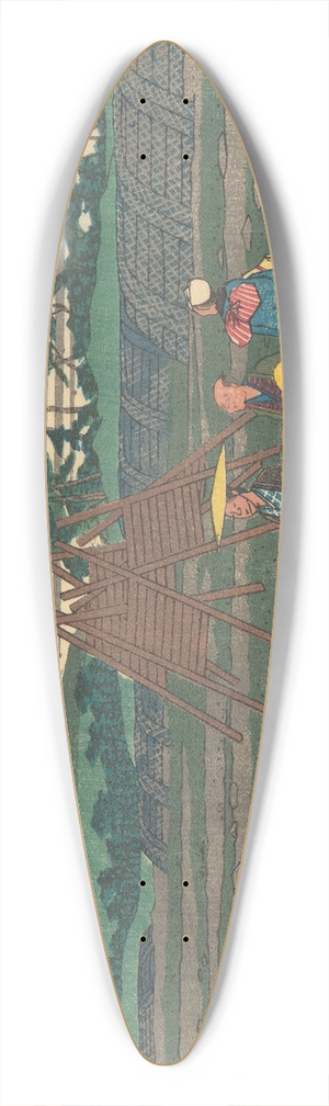 And Hiroshige - Shimada 39.3 inch art pintail longboard deck