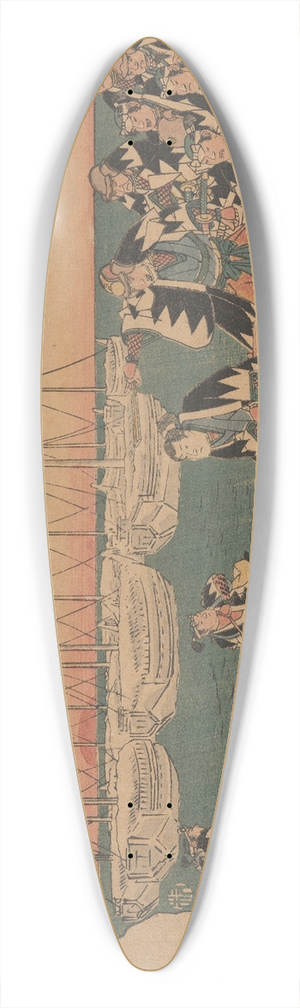 And Hiroshige - The Ronin Embarking 39.3 inch art pintail longboard deck