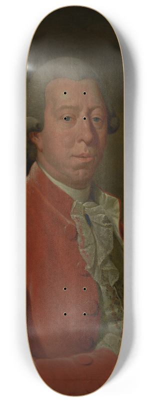 Benjamin Samuel Bolomey - Portrait of Pieter van den Santheuvel (1732-1799) 8.25 inch art skate deck