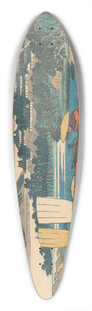 And Hiroshige - Yoshida 39.3 inch art pintail longboard deck
