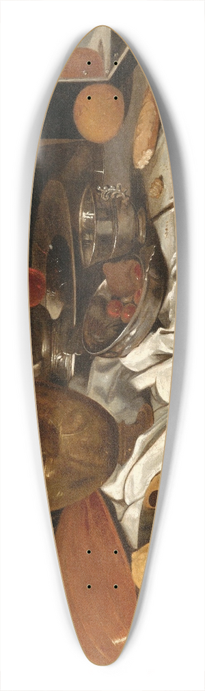 Andr Bouys - Still life with a jug, a tray with a lemon, a lute, a ceramic vessel and other objects on a table 39.3 inch art pintail longboard deck