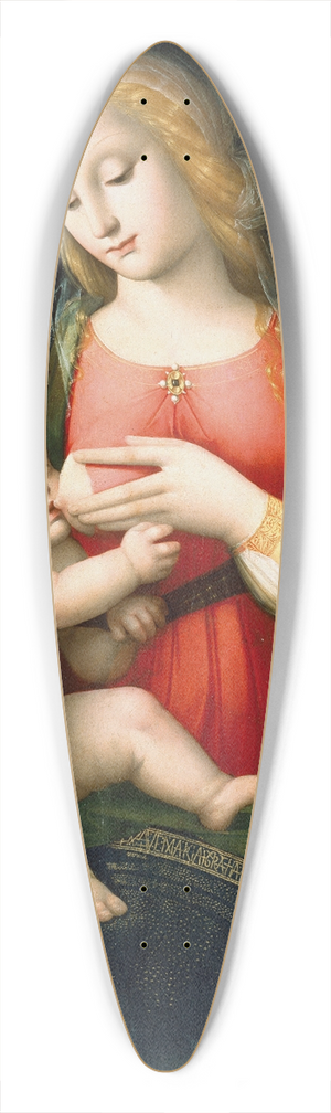 Andrea del Brescianino - Madonna with Child and Saints John the Baptist and Girolamo 39.3 inch art pintail longboard deck