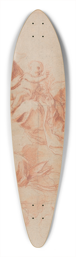Andrea Sacchi - The Virgin and Child with Saint Anthony of Padua Handing a Lily to the Child 39.3 inch art pintail longboard deck
