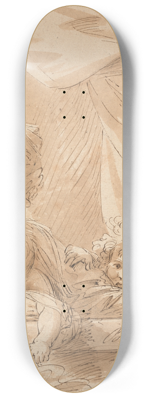 Benjamin West - A Mother and Two Children 8.25 inch art skate deck Benjamin West - A Mother and Two Children 8.25 inch art skate deck