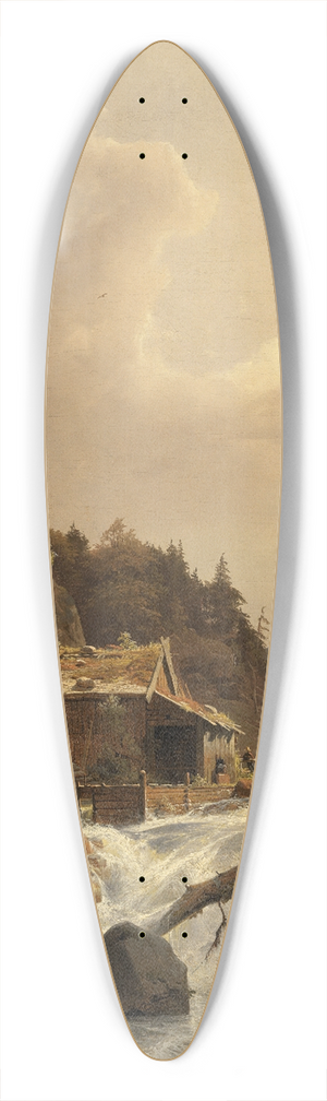 Andreas Achenbach - Norwegische Landschaft mit Sgemhle 39.3 inch art pintail longboard deck