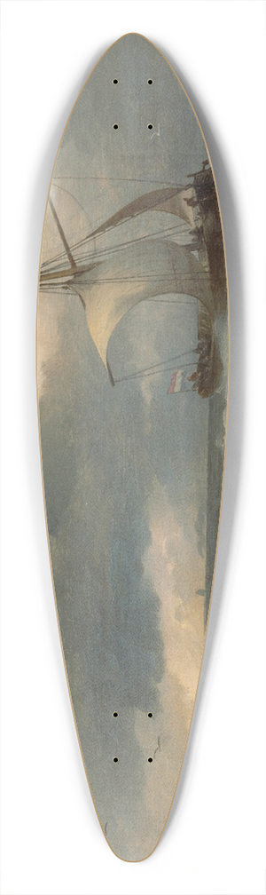 Andreas Achenbach - Seascape II 39.3 inch art pintail longboard deck