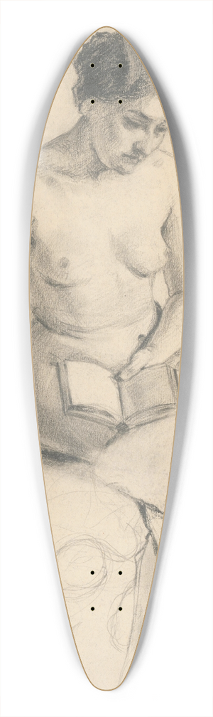 Andrej Kovik - Study of a Seated Female Nude 39.3 inch art pintail longboard deck Andrej Kovik - Study of a Seated Female Nude 39.3 inch art pintail longboard deck