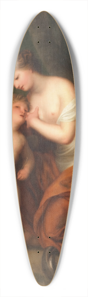 Andries Cornelis Lens - Cupid nurtured by Hope 39.3 inch art pintail longboard deck