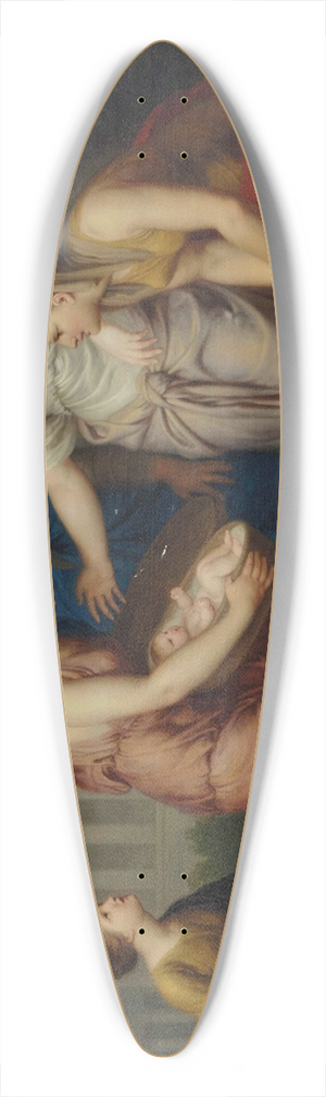 Andries Cornelis Lens - The Finding of Moses 39.3 inch art pintail longboard deck