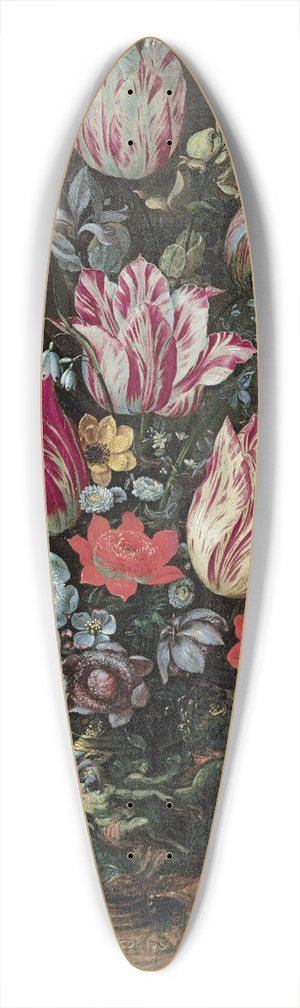Andries Daniels - Vase with Tulips 39.3 inch art pintail longboard deck