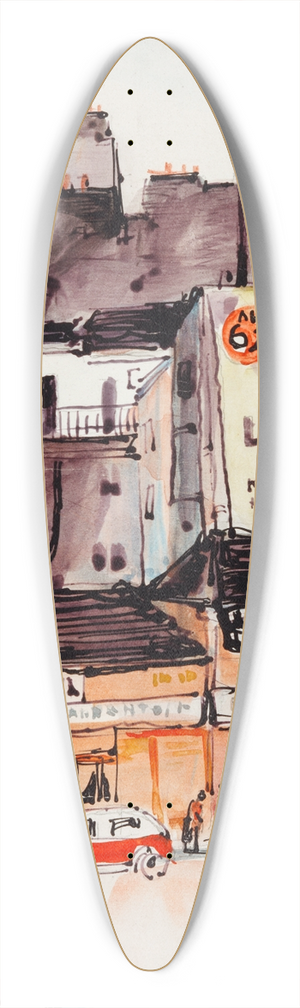 Andrus Johani - Pariisi motiiv 39.3 inch art pintail longboard deck