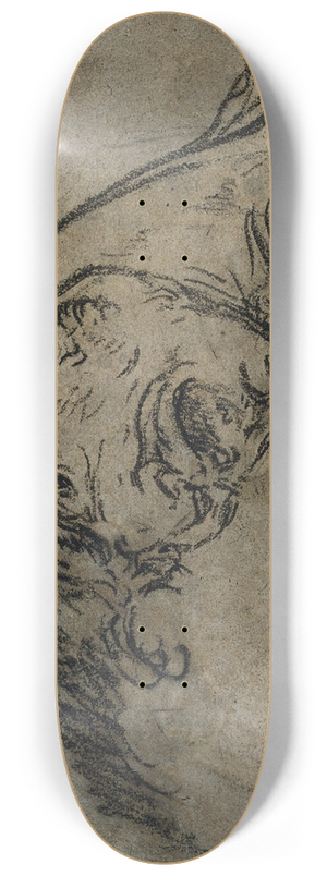 Benjamin West - Head of a Screaming Man (recto) 8.25 inch art skate deck