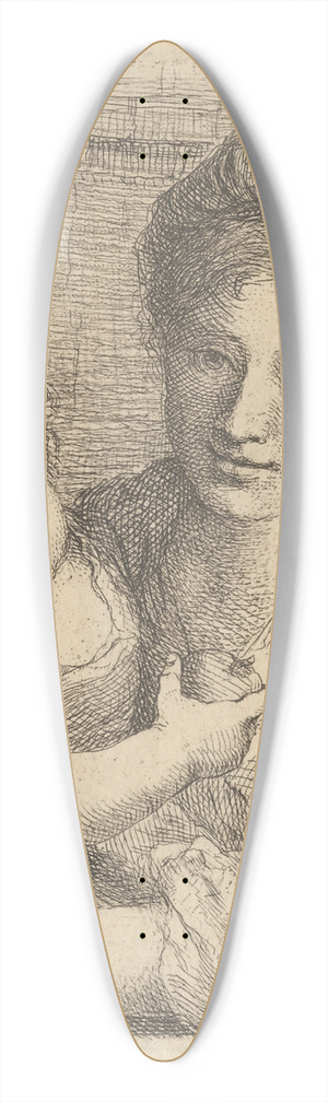 Angelica Kauffmann - Mother and Child 39.3 inch art pintail longboard deck