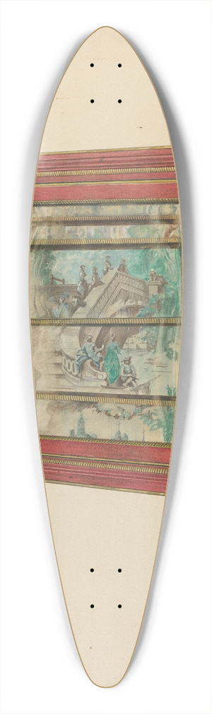 Angelo Bulone - Zoar Cupboard 39.3 inch art pintail longboard deck