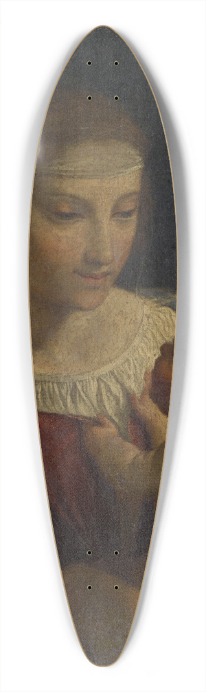 Angelo Caroselli - The Virgin with Child 39.3 inch art pintail longboard deck