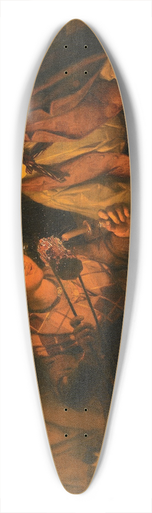 Angelo Inganni - Lovers 39.3 inch art pintail longboard deck