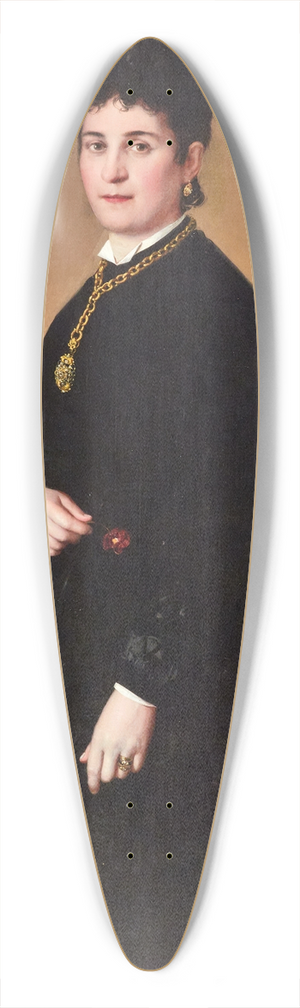 Angelo Inganni - Portrait of a Lady 39.3 inch art pintail longboard deck
