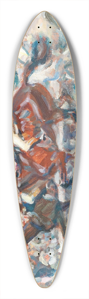 Angelo Jank - Horse Race 39.3 inch art pintail longboard deck