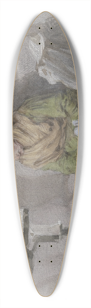 Angilbert Gbel - Alte Frau bei Lampenlicht 39.3 inch art pintail longboard deck